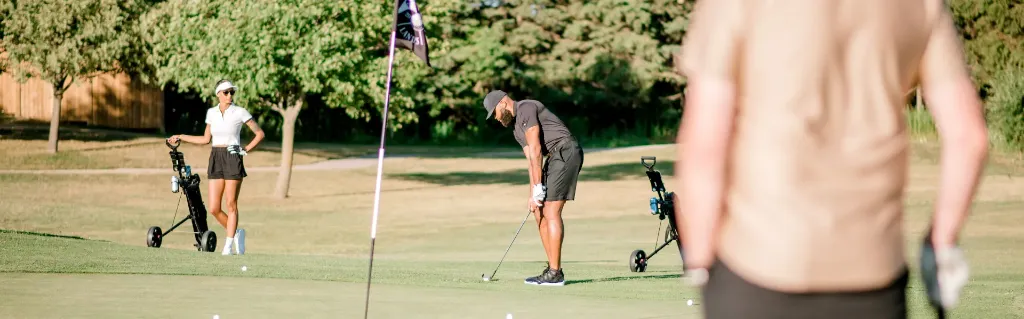 Golfers on the green at The Badlands